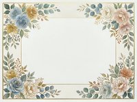 Vintage floral frame with roses, peonies, and eucalyptus leaves in muted tones. Isolated on white background, ready for invitations, cards, and design projects.