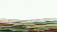 Abstract layered landscape with flowing organic shapes in earth tones of green, brown and beige creating depth and movement for modern design projects.