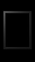Black rectangular picture frame isolated on transparent background, ready for mockups, posters, print on demand, stickers, and digital design projects.
