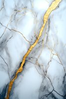 Luxurious white marble texture with dramatic golden vein running diagonally across surface, creating elegant natural pattern for luxury interior design background.