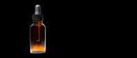 Dark amber glass dropper bottle with black pipette cap, isolated on transparent background, ready for cosmetic, essential oil, serum, and supplement packaging design use.