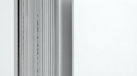 Close-up of open book pages with thin vertical lines creating abstract pattern. Minimalist black and white composition for educational and literary designs.