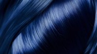 Luxurious deep blue hair strands with glossy shine and smooth texture, showcasing vibrant color and healthy appearance for beauty and haircare concepts.