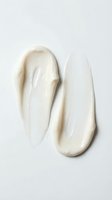 Creamy white cosmetic product swatches isolated on light background, showcasing skincare lotion, moisturizer or foundation texture for beauty and cosmetics design.