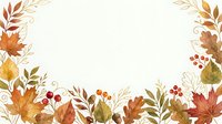 Autumn leaves and berries frame a blank white space, perfect for fall greeting cards, seasonal invitations, and harvest-themed designs.