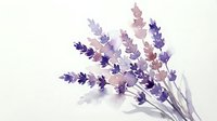 Watercolor lavender bouquet with purple and pink flowers on white background, botanical illustration for aromatherapy, spa, wellness designs and natural decor.