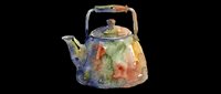 Watercolor teapot isolated on transparent background, ready for t-shirt design, stickers, clipart, print on demand, and sublimation projects.