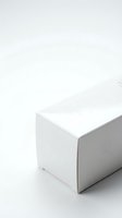 White cardboard box on clean background for product packaging mockup and branding design projects.