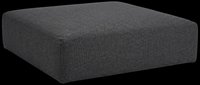 Dark gray upholstered ottoman footrest isolated on transparent background, ready for T-shirt design, clipart, stickers, print on demand, and sublimation use.