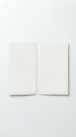 Two blank white rectangular frames or canvases mounted on light gray wall with soft shadows for mockup design and presentation purposes.