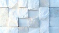White geometric blocks creating modern architectural wall texture with soft shadows and light variations, abstract minimalist background for contemporary design projects.