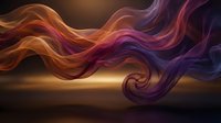 Abstract flowing waves in vibrant orange purple gradient colors creating dynamic motion pattern for modern digital art backgrounds and creative designs.