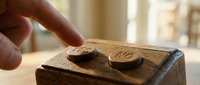 Close-up of hand selecting wooden game piece on board, strategy and decision-making concept for gaming, entertainment, and recreational activities.