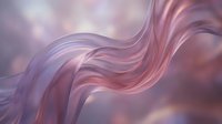 Abstract flowing silk fabric in soft pink and purple hues with smooth curves and gentle light reflections creating elegant wave motion for luxury design.
