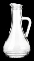 Empty glass pitcher with handle isolated on transparent background, ready for design use on t-shirts, stickers, clipart, print-on-demand products and sublimation projects.