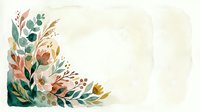 Watercolor floral arrangement with autumn leaves and botanical elements on cream background, isolated design for invitations, greeting cards, and wedding stationery projects.