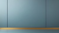 Minimalist architectural detail featuring teal wall with elegant gold trim molding along bottom edge, creating modern luxury interior design element.