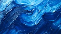 Abstract blue oil paint texture with dynamic brushstrokes and flowing waves creating artistic background for creative projects and modern design applications.
