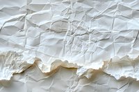 Crumpled white paper texture with natural folds and shadows creating abstract pattern background for creative design projects and artistic compositions.