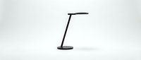 Modern black desk lamp with minimalist design, isolated on white background, suitable for interior design, office decor, and product mockups.