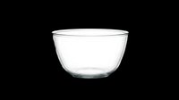 Clear glass mixing bowl isolated on transparent background, ready for culinary design projects, recipe graphics, kitchen clipart, cooking websites, print-on-demand products, and sublimation designs.
