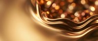 Elegant golden waves with warm bokeh lights creating luxurious abstract background for premium design projects and sophisticated branding materials.