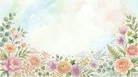 Watercolor floral border with roses, peonies, and greenery on white background. Isolated design element suitable for invitations, greeting cards, and wedding stationery projects.