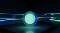 Glowing sphere with neon light rays emanating outward on dark background, representing energy, technology, and digital innovation for futuristic design projects.