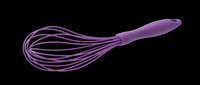 Purple silicone kitchen whisk isolated on transparent background, ready for T-shirt design, clipart, stickers, print on demand, and sublimation projects.