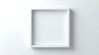 White square frame with shadow on light background, isolated for mockup, poster, art display, and interior design projects.