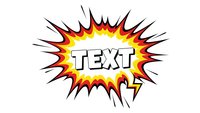 Comic book explosion burst with customizable text space for advertising and promotional designs on transparent background.