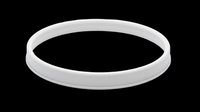 White plastic ring isolated on transparent background, ready for T-shirt design, clipart, stickers, print on demand, and sublimation projects.