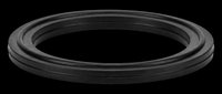 Black rubber sealing ring isolated on transparent background, ready for T-shirt design, clipart, stickers, print on demand, and sublimation projects.