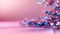 Delicate blue flowers on pink background with soft bokeh effect and shallow depth of field create dreamy romantic atmosphere for spring or wedding designs.