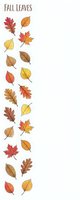 Autumn leaves collection with colorful maple, oak and birch foliage in orange, red, yellow and brown tones on white background for seasonal design projects.
