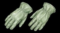 Watercolor green leather gloves isolated on transparent background, ready for stickers, t-shirt design, print on demand, clipart, and sublimation projects.