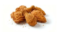 Crispy fried chicken pieces isolated on white background, ready for food packaging, restaurant menus, and culinary design projects.