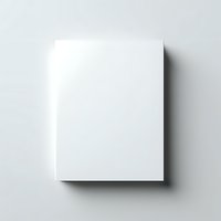 Blank white canvas mockup floating on light gray background with soft shadow effect, ready for product presentation and branding designs.