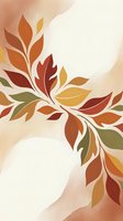 Autumn leaves swirling in warm earth tones creating elegant botanical pattern on soft gradient background for seasonal design projects.