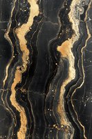 Luxurious black and gold marble texture with natural wavy veining pattern creates dramatic contrast for elegant interior design and luxury surfaces.