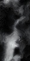 Abstract topographic map pattern with white contour lines on black background, creating flowing organic terrain visualization for graphic design projects.