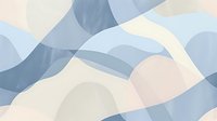 Soft flowing abstract waves in pastel blue and beige create gentle organic shapes and curves, forming a calming minimalist composition for modern interior design.