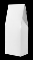 Blank white paper bag with handle isolated on transparent background, ready for packaging design, branding mockups, product presentations, print-on-demand, and commercial use.