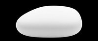 Smooth white river pebble isolated on transparent background, ready for stickers, t-shirt design, print on demand, clipart, and sublimation projects.