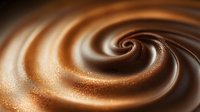 Creamy chocolate swirl with smooth texture and rich brown tones creates appetizing dessert background for food marketing and confectionery advertising.