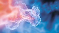 Ethereal smoke swirls in pink and blue colors against dark background creating mystical atmospheric effect with delicate wisps and curls floating in space.