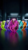 Colorful glowing brain circuit boards in row displaying artificial intelligence and neural network technology concepts in modern digital environment.
