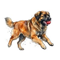Playful brown and black dog with tongue out, isolated on white background, ready for design projects like apparel, stickers, and marketing materials.