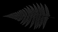 Fern leaf silhouette isolated on transparent background, ready for clipart, t-shirt design, stickers, sublimation, print-on-demand products and digital crafts.