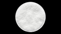Round cotton pad isolated on transparent background, ready for beauty, skincare, and cosmetic design use. Great for stickers, clipart, print on demand, and T-shirt design.